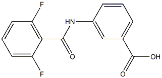 3-[(2,6-difluorobenzene)amido]benzoic acid Struktur