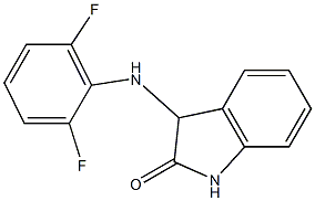 3-[(2,6-difluorophenyl)amino]-2,3-dihydro-1H-indol-2-one Struktur