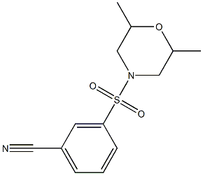 3-[(2,6-dimethylmorpholin-4-yl)sulfonyl]benzonitrile Struktur