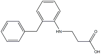 3-[(2-benzylphenyl)amino]propanoic acid Struktur