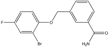 3-[(2-bromo-4-fluorophenoxy)methyl]benzamide Struktur