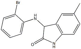 3-[(2-bromophenyl)amino]-5-methyl-2,3-dihydro-1H-indol-2-one Struktur