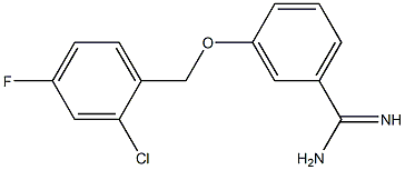 3-[(2-chloro-4-fluorobenzyl)oxy]benzenecarboximidamide Struktur