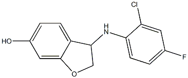 3-[(2-chloro-4-fluorophenyl)amino]-2,3-dihydro-1-benzofuran-6-ol Struktur