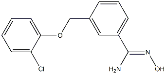 3-[(2-chlorophenoxy)methyl]-N'-hydroxybenzenecarboximidamide Struktur