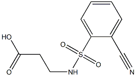 3-[(2-cyanobenzene)sulfonamido]propanoic acid Struktur