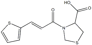 3-[(2E)-3-thien-2-ylprop-2-enoyl]-1,3-thiazolidine-4-carboxylic acid Struktur