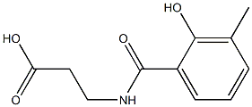 3-[(2-hydroxy-3-methylbenzoyl)amino]propanoic acid Struktur