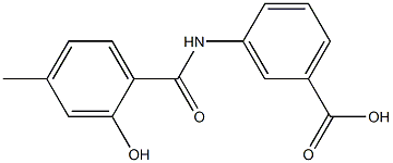 3-[(2-hydroxy-4-methylbenzene)amido]benzoic acid Struktur