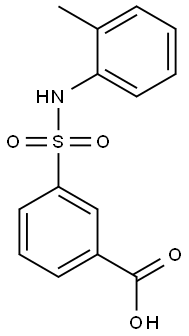 3-[(2-methylphenyl)sulfamoyl]benzoic acid Struktur