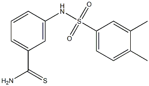 3-[(3,4-dimethylbenzene)sulfonamido]benzene-1-carbothioamide Struktur