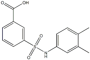 3-[(3,4-dimethylphenyl)sulfamoyl]benzoic acid Struktur