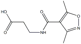 3-[(3,5-dimethyl-1,2-oxazol-4-yl)formamido]propanoic acid Struktur