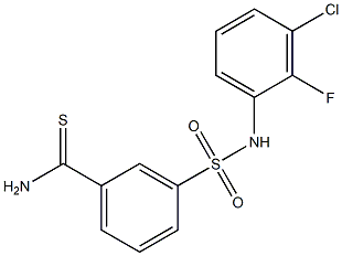 3-[(3-chloro-2-fluorophenyl)sulfamoyl]benzene-1-carbothioamide Struktur