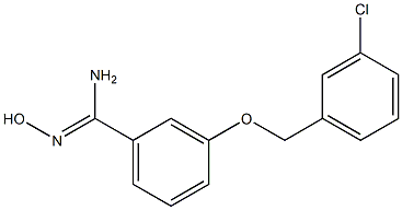 3-[(3-chlorobenzyl)oxy]-N'-hydroxybenzenecarboximidamide Struktur