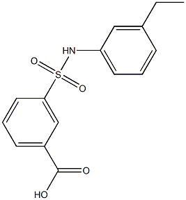 3-[(3-ethylphenyl)sulfamoyl]benzoic acid Struktur