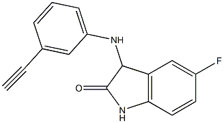 3-[(3-ethynylphenyl)amino]-5-fluoro-2,3-dihydro-1H-indol-2-one Struktur