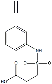 3-[(3-ethynylphenyl)sulfamoyl]propanoic acid Struktur