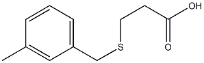 3-[(3-methylbenzyl)thio]propanoic acid Struktur