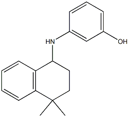 3-[(4,4-dimethyl-1,2,3,4-tetrahydronaphthalen-1-yl)amino]phenol Struktur