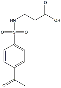 3-[(4-acetylbenzene)sulfonamido]propanoic acid Struktur