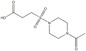 3-[(4-acetylpiperazine-1-)sulfonyl]propanoic acid Struktur