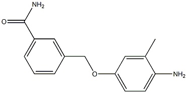 3-[(4-amino-3-methylphenoxy)methyl]benzamide Struktur