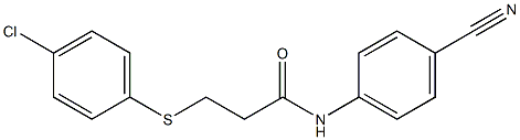 3-[(4-chlorophenyl)sulfanyl]-N-(4-cyanophenyl)propanamide Struktur