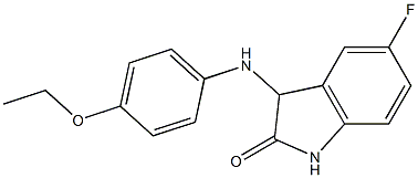 3-[(4-ethoxyphenyl)amino]-5-fluoro-2,3-dihydro-1H-indol-2-one Struktur