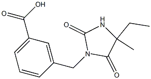 3-[(4-ethyl-4-methyl-2,5-dioxoimidazolidin-1-yl)methyl]benzoic acid Struktur