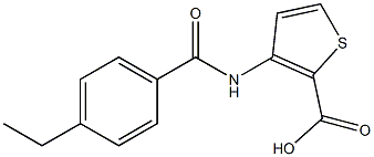 3-[(4-ethylbenzene)amido]thiophene-2-carboxylic acid Struktur