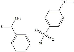 3-[(4-methoxybenzene)sulfonamido]benzene-1-carbothioamide Struktur