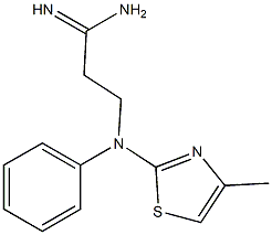 3-[(4-methyl-1,3-thiazol-2-yl)(phenyl)amino]propanimidamide Struktur