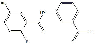 3-[(5-bromo-2-fluorobenzoyl)amino]benzoic acid Struktur