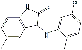 3-[(5-chloro-2-methylphenyl)amino]-5-methyl-2,3-dihydro-1H-indol-2-one Struktur