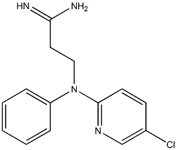 3-[(5-chloropyridin-2-yl)(phenyl)amino]propanimidamide Struktur