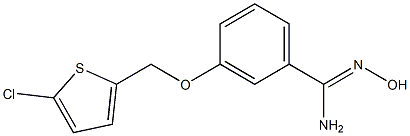 3-[(5-chlorothien-2-yl)methoxy]-N'-hydroxybenzenecarboximidamide Struktur