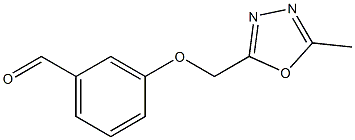 3-[(5-methyl-1,3,4-oxadiazol-2-yl)methoxy]benzaldehyde Struktur