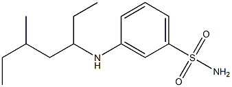 3-[(5-methylheptan-3-yl)amino]benzene-1-sulfonamide Struktur