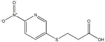 3-[(6-nitropyridin-3-yl)sulfanyl]propanoic acid Struktur