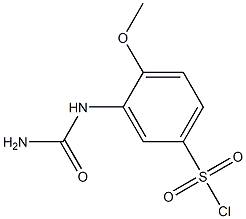 3-[(aminocarbonyl)amino]-4-methoxybenzenesulfonyl chloride Struktur