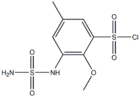 3-[(aminosulfonyl)amino]-2-methoxy-5-methylbenzenesulfonyl chloride Struktur