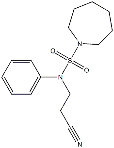 3-[(azepane-1-sulfonyl)(phenyl)amino]propanenitrile Struktur