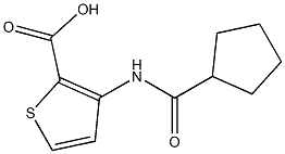 3-[(cyclopentylcarbonyl)amino]thiophene-2-carboxylic acid Struktur