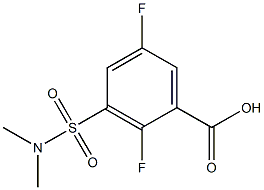 3-[(dimethylamino)sulfonyl]-2,5-difluorobenzoic acid Struktur