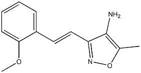 3-[(E)-2-(2-methoxyphenyl)vinyl]-5-methylisoxazol-4-amine Struktur