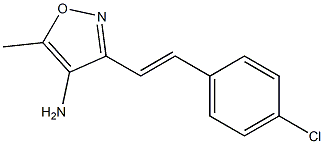 3-[(E)-2-(4-chlorophenyl)vinyl]-5-methylisoxazol-4-amine Struktur