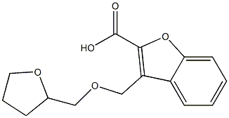 3-[(oxolan-2-ylmethoxy)methyl]-1-benzofuran-2-carboxylic acid Struktur