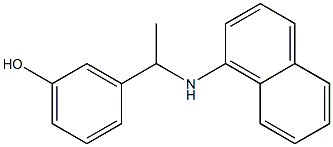 3-[1-(naphthalen-1-ylamino)ethyl]phenol Struktur