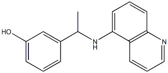 3-[1-(quinolin-5-ylamino)ethyl]phenol Struktur